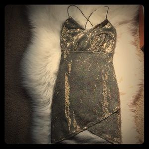 Affections: sequence mini body con dress